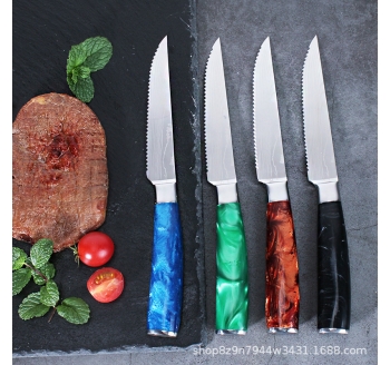 大马士革牛排刀套装